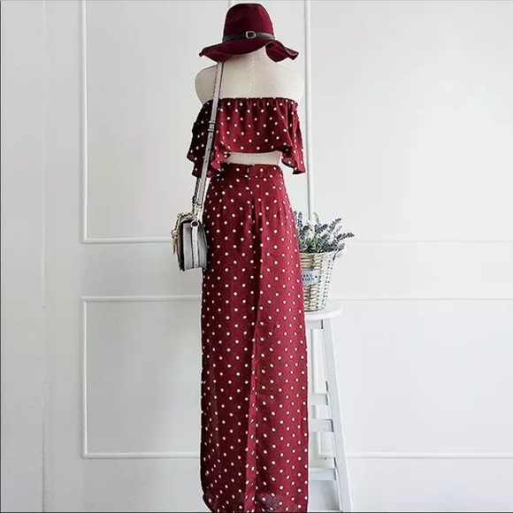 New! Ariana polka dot two piece dress set - Picture 3 of 4